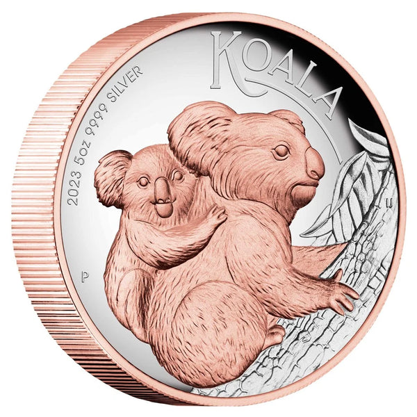 Australian Koala 2023 5oz Silver Proof High Relief Gilded Coin