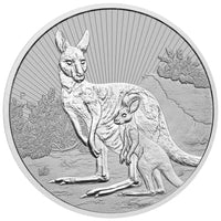 Mother and Baby Kangaroo - 2023 Perth Mint 2oz Silver Piedfort Individual Bullion Coin