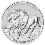 Australian Brumby 1oz .9999 Silver Bullion Coin - 2023 The Perth Mint - Great White Bullion