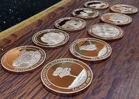 12pc 1oz Copper Coin Set - Entire Flora & Fauna Series or Choose your 12 1oz Copper GWB Coins!