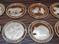 12pc 1oz Copper Coin Set - Entire Flora & Fauna Series or Choose your 12 1oz Copper GWB Coins!