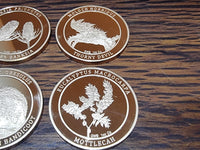 12pc 1oz Copper Coin Set - Entire Flora & Fauna Series or Choose your 12 1oz Copper GWB Coins!