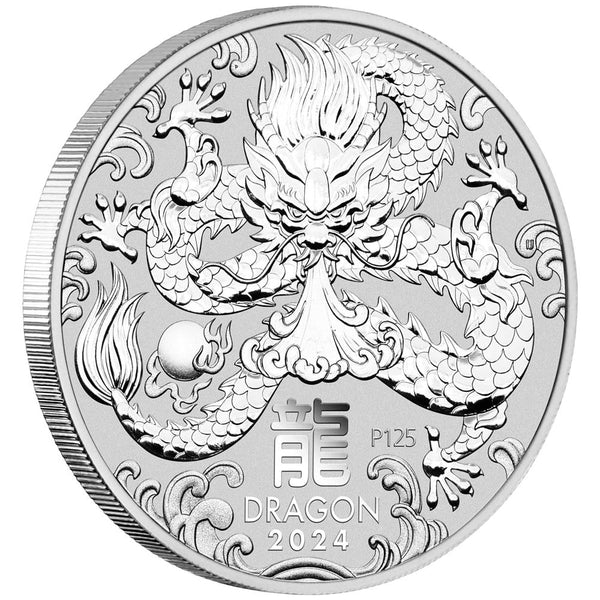 Australian Lunar Series III 2024 Year of the Dragon 1oz Silver Bullion Coin - The Perth Mint