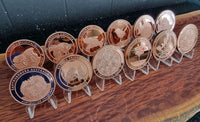 12pc 1oz Copper Coin Set - Entire Flora & Fauna Series or Choose your 12 1oz Copper GWB Coins!