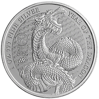 Year of the Dragon - 2024 Asahi Silver Round 1oz .9999 Silver Bullion - 99.99%