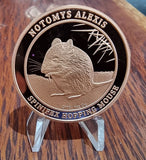1 Ounce Copper Round - Australian Spinifex Hopping Mouse Coin - Notomys Alexis