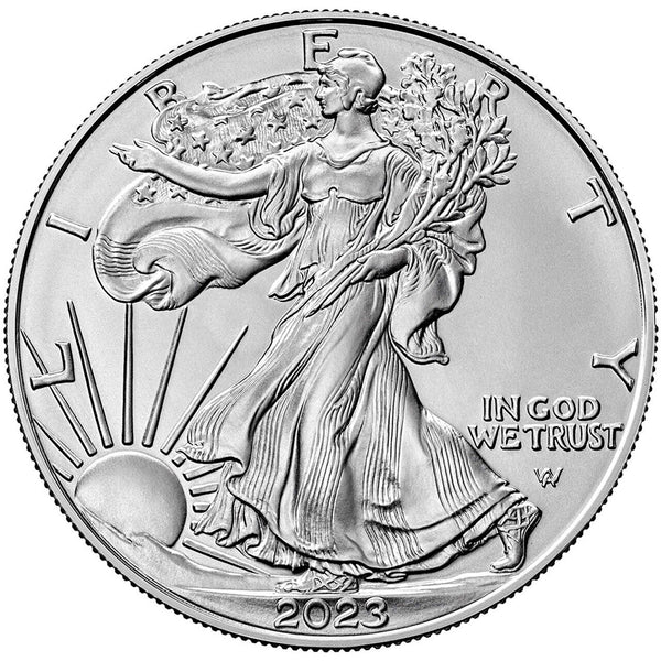 American Silver Eagle - 2023 Silver Coin 1oz .9999 Silver Bullion Coin - 99.99% - Great White Bullion