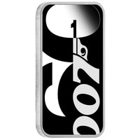 60 Years of James Bond 1oz .9999 Silver Rectangular Bullion Coin - 2022 The Perth Mint 1 Ounce - Great White Bullion
