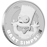 The Simpsons Bart Simpson 1oz .9999 Silver Bullion Coin - 2022 The Perth Mint - Great White Bullion
