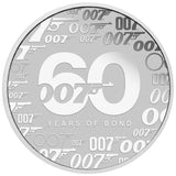 60 Years of James Bond 1oz .9999 Silver Bullion Coin - 2022 The Perth Mint 1 Ounce - Great White Bullion