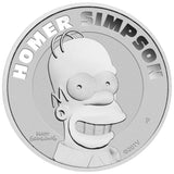 The Simpsons Homer Simpson 1oz .9999 Silver Bullion Coin - 2022 The Perth Mint - Great White Bullion
