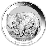 Australian Wombat 1oz .9999 Silver Bullion Coin - 2022 The Perth Mint - Great White Bullion