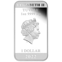 60 Years of James Bond 1oz .9999 Silver Rectangular Bullion Coin - 2022 The Perth Mint 1 Ounce - Great White Bullion