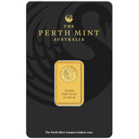 Australian Kangaroo 10g Gold Minted Bar - 99.99% Pure Gold - The Perth Mint - Great White Bullion