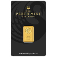 Australian Kangaroo 5g Gold Minted Bar - 99.99% Pure Gold - The Perth Mint - Great White Bullion