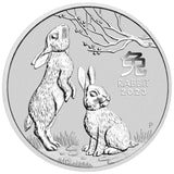 Australian Lunar Rabbit 2 oz .9999 Silver Bullion Coin - 2023 The Perth Mint