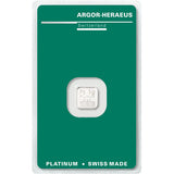 1g Platinum Minted Bar - Argor Heraeus 99.95% Pure Platinum Bar