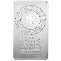 Royal Canadian Mint - 10oz .9999 Silver Bullion Bar - 99.99% 10 Troy Ounces - Great White Bullion