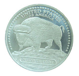 1 Ounce Tin Round - United States Buffalo - 1 Troy oz Sn 999 - Great White Bullion