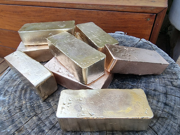 Nordic Gold Ingots - Nordic Gold Bullion Bars Assorted Weights - Hand Poured - Great White Bullion