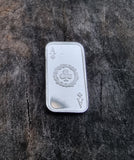 1g Silver Ace of Clubs Bar - 1 Gram .999 Silver Bullion Bar - Perfect Collectable - Great White Bullion