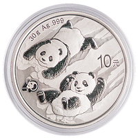 Chinese Silver Panda - 2022 Silver Round 1oz .9999 Silver Bullion - 99.99% - Great White Bullion