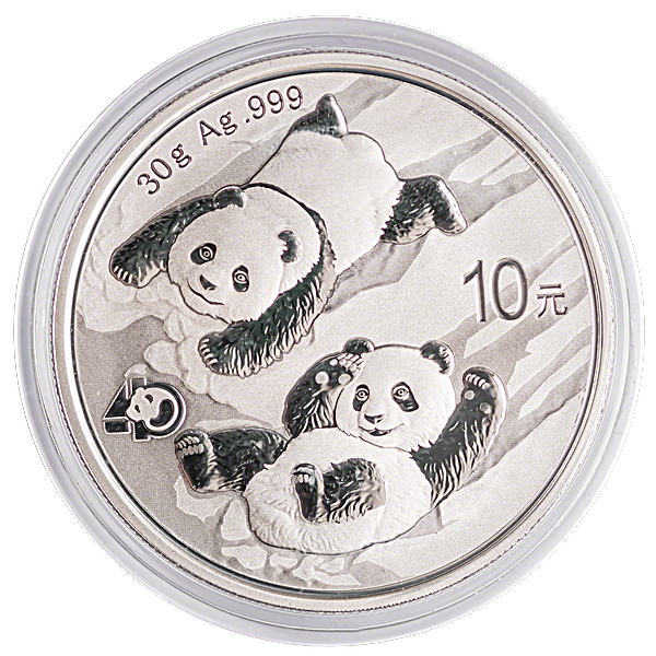 Chinese Silver Panda - 2022 Silver Round 1oz .9999 Silver Bullion - 99.99% - Great White Bullion