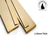 Brass Flat Bar - 1.59mm Thick (1/16") - All Widths + All Lengths - Great White Bullion