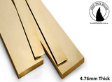 Brass Flat Bar - 4.76mm Thick (3/16") - All Widths + All Lengths - Great White Bullion