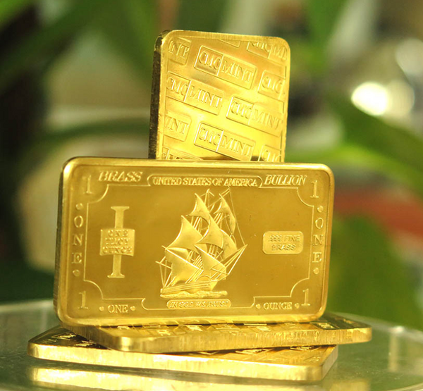 1 Ounce Brass Ingot - Old Ship - 1 Troy oz Brass Bullion - Great White Bullion