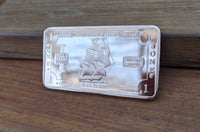 1 Ounce Copper Ingot - Old Ship - 1 Troy oz Copper Bullion - Great White Bullion