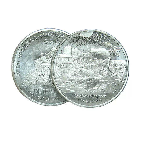 1 oz Fine Nickel Treasure Finder Round - Nickel Bullion Coin 1 oz 999 Nickel - Great White Bullion