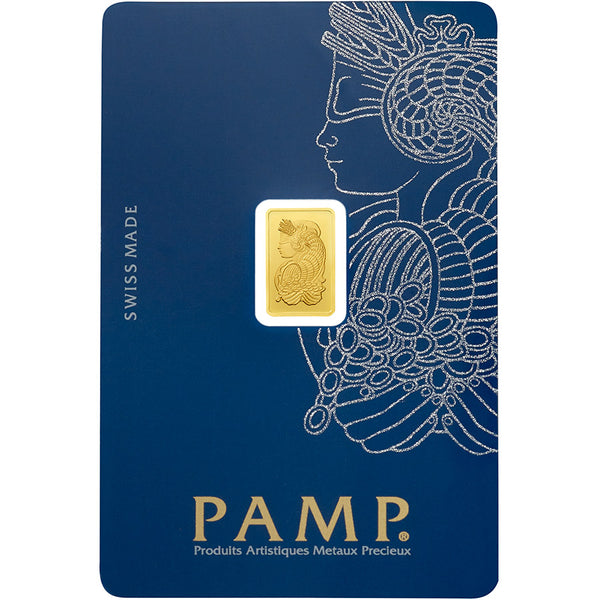 1 gram Fine Gold Bar 999.9 - PAMP Suisse Lady Fortuna Veriscan - Great White Bullion
