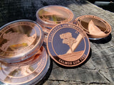 1 Ounce Copper Round - Australian Salmon Gum Tree Coin - Eucalyptus Salmonophloia