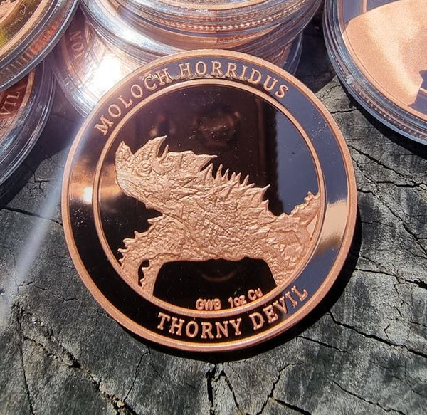 1 Ounce Copper Round - Australian Thorny Devil Coin - Moloch Horridus