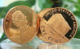 1 Ounce Copper Round - Log Cabin 1 Cent - 1 Troy oz Coin Cu 999 - Great White Bullion