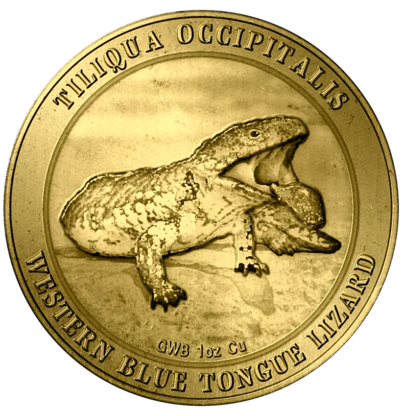 1 Ounce Copper Round - Western Blue Tongue Lizard Coin (coming soon) - Great White Bullion