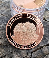 1 Ounce Copper Round - Australian Grass Tree Coin - Xanthorrhoea - Great White Bullion