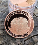 1 Ounce Copper Round - Australian Grass Tree Coin - Xanthorrhoea - Great White Bullion