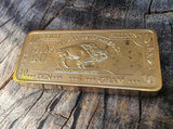 10 Gram Gold Plated Brass Ingot - Buffalo - 10g Gold Bar Bullion - Great White Bullion
